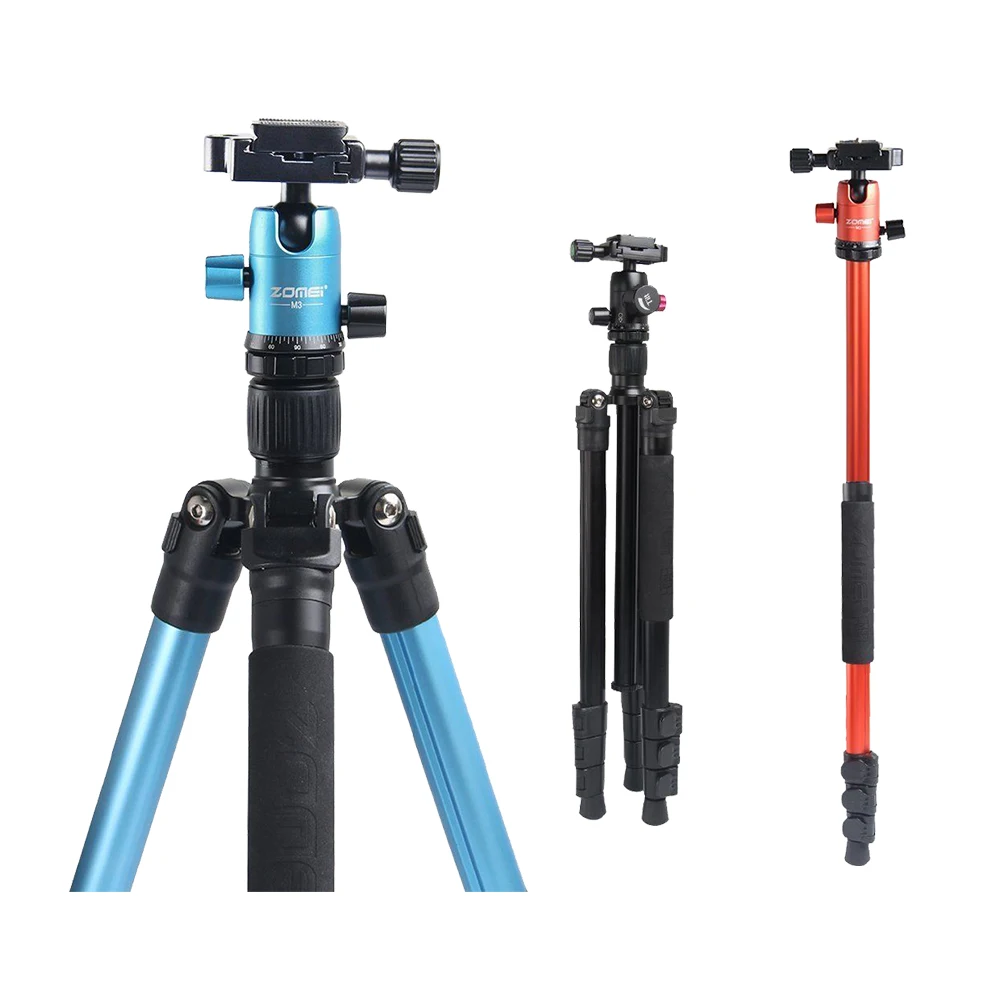 

Zomei Camera Tripod Stand M3 Lightweight Aluminum professional Travel tripod Monopod with Phone holder Ball Head For DSLR iPhone