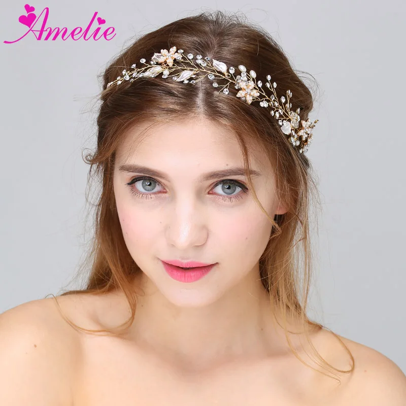 AC95 Classic and Elegant Flower Beaded Wedding Hair Bands and Forehead