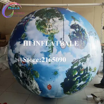 

2m D event decoration printing inflatable earth globe ball