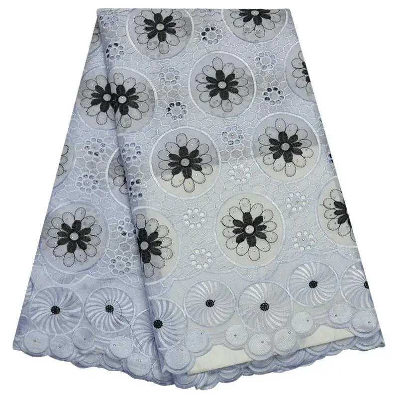 

Hot Sale High Quality Embroidered For Women Cotton African French Swiss Voile With Stones Swiss Voile Lace In Switzerland PS2-5