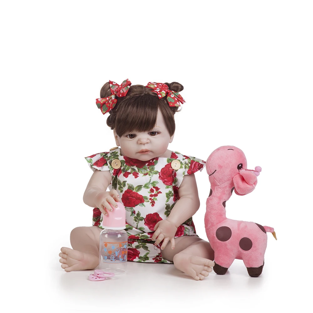 55 см силиконовые куклы Reborn Baby реалистичные Bebe игрушки Menina Kid Boneca lol Grils подарок