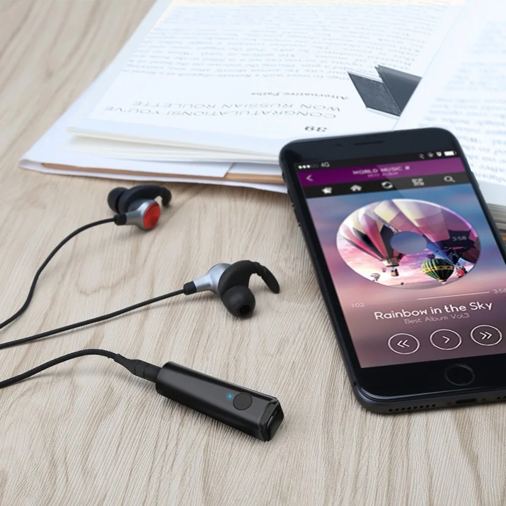 Bluetooth 5 0 Stereo A2DP Audio Adapter Wireless Handsfree Receiver For Bose QuietComfort Quiet Comfort QC 25 QC25 Headphones