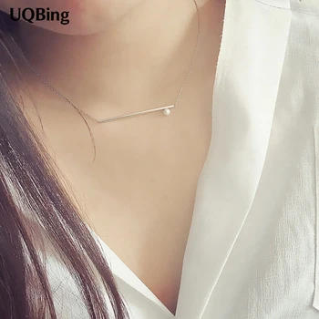 

2016 Drop Shipping 925 Sterling Silver Chain Necklaces Pearl Necklaces Jewelry Collar Colar de Plata