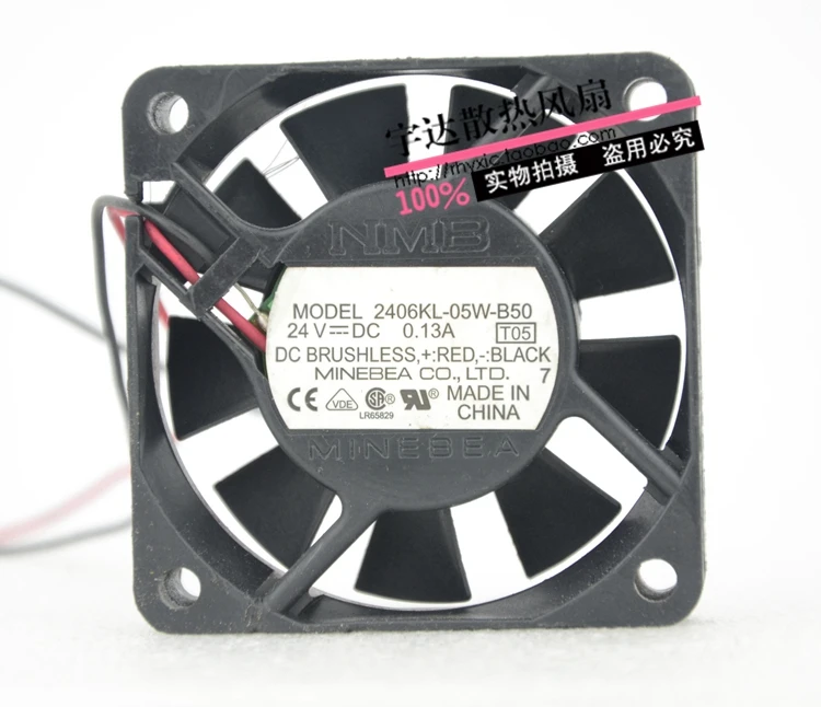 NMB MAT 2406KL 05W B50 T05 DC 24V 0.13A 60x60x15 мм вентилятор охлаждения сервера|square fan|server fandc 24v fan |