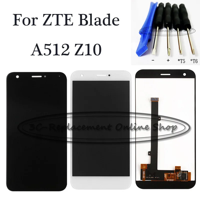 5 2 ''Full ЖК дисплей + Сенсорный экран дигитайзер в сборе для zte лезвие A512 Z10
