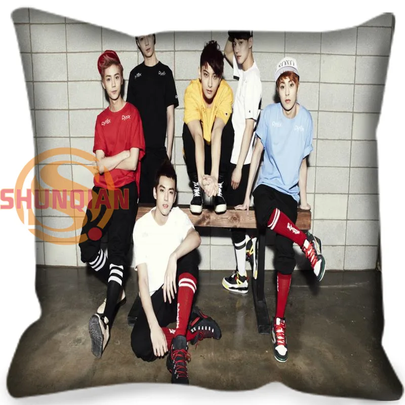 KPOP EXO наволочка для домашней гостиной декоративная под заказ квадратная 20x20 см 35x35