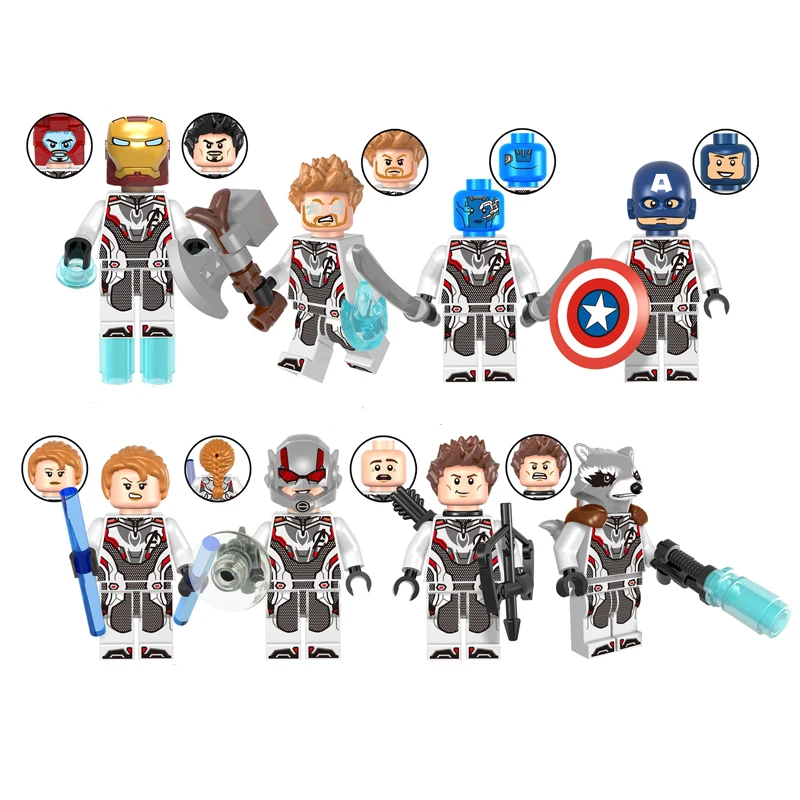 

Super Heroes Marvel Figures Block toys Legoed Avenger 4 Endgame Captain America Ironman Building Block Brick toys for Children