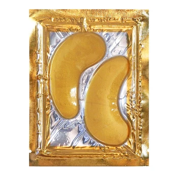 

10 packs/lot Neutral Packing OEM ODM Golden Crystal Collagen Gel Eye Mask with No Brand Printing