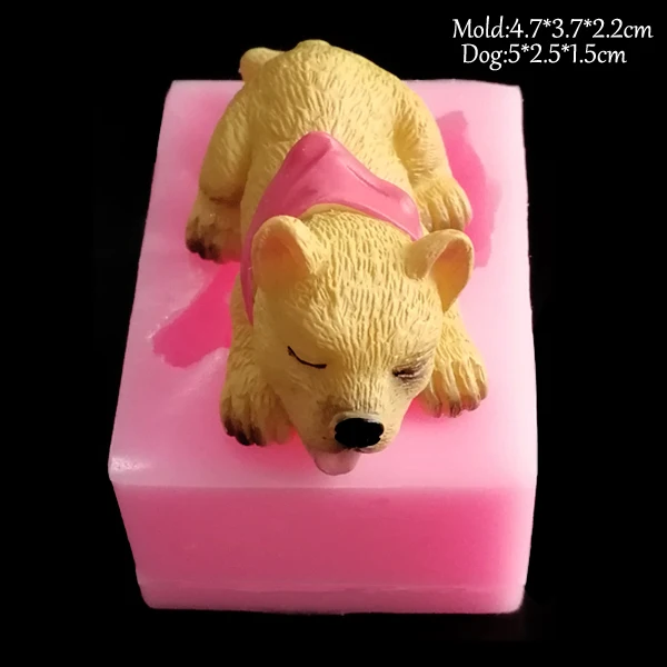 NEW Dogs Silicone Soap Mold Fondant Mould Cake Decorating Tool Cat Butt Corgi Bulldog Chocolate Gumpaste Sugarcraft Mold C339 - Color: H