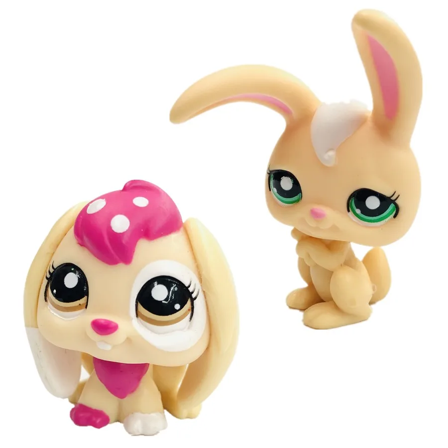 

Original new cute toys Lovely Pet shop animal Yellow haired Red Rabbit pet action figure littlest doll Little gift girl toy