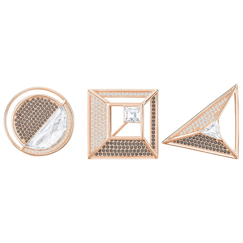 

SWA RO 19 Years New Rose Gold HILLOCK 3D Stereo Three Sets Brooch Original Woman Fashion Gift Gift Free Shipping 5297354