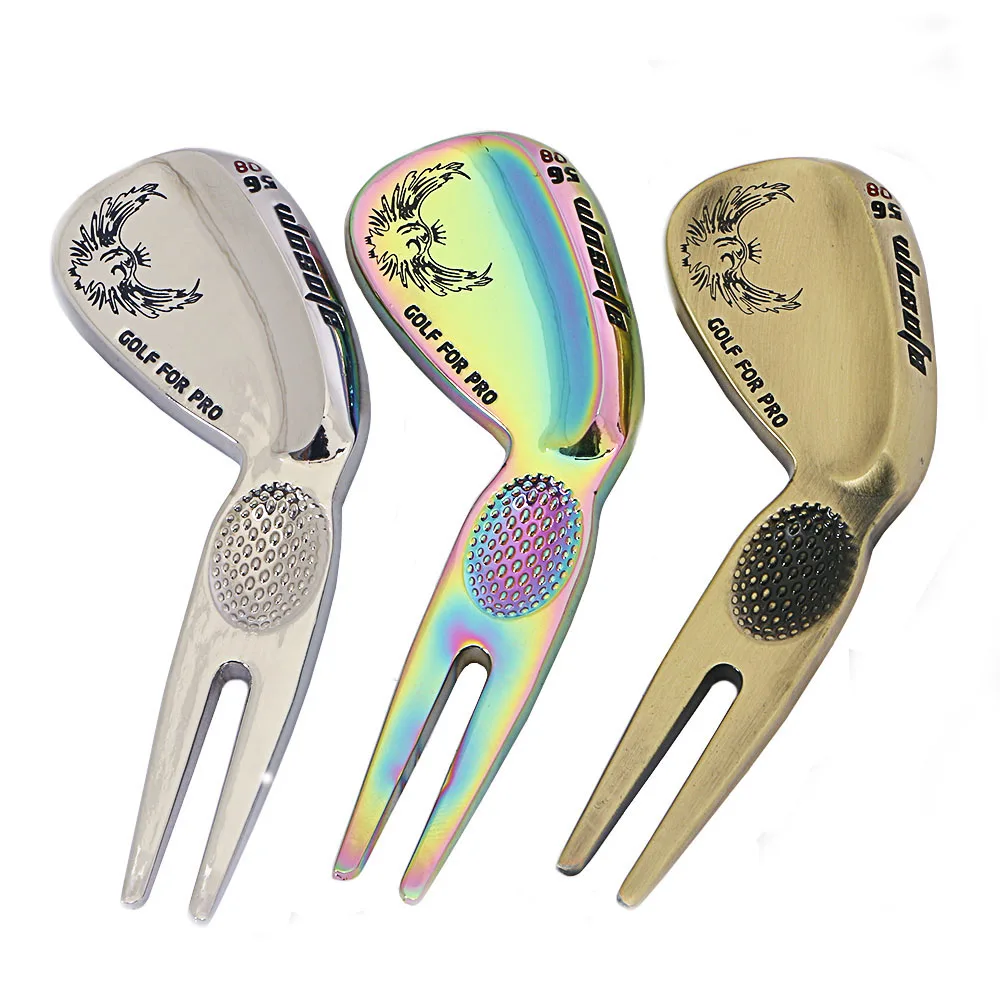 

Golf Divot Repair Switchblade Tool Pitch Groove Cleaner Golf Pitchfork Golf Accessories Putting Green Fork Dropship