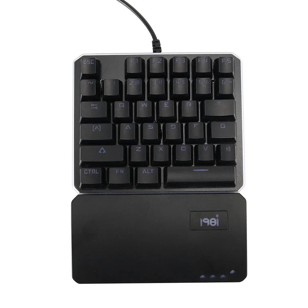 

New 35 Keys Wired Gaming Keyboard LED Backlight One Hand Keypad for Dota OW PUBG Game EM88