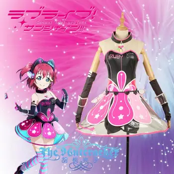 

2017 New!Anime Love live Sunshine!!Aqours Video Game Awaken Figure Kurosawa Ruby Halloween Cosplay Costume for women Free ship