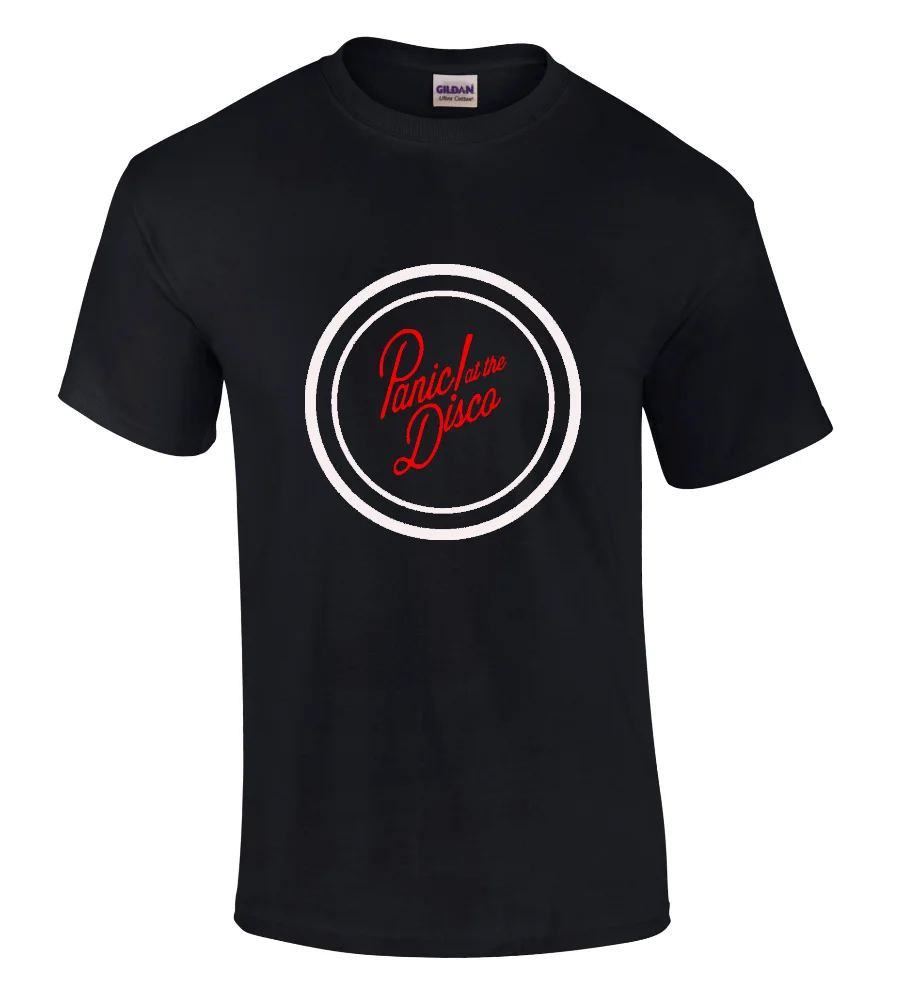 Brand-New-2018-PANIC-AT-THE-DISCO-T-SHIRT совершенно новый-2 Лето Мужская мода футболка удобная
