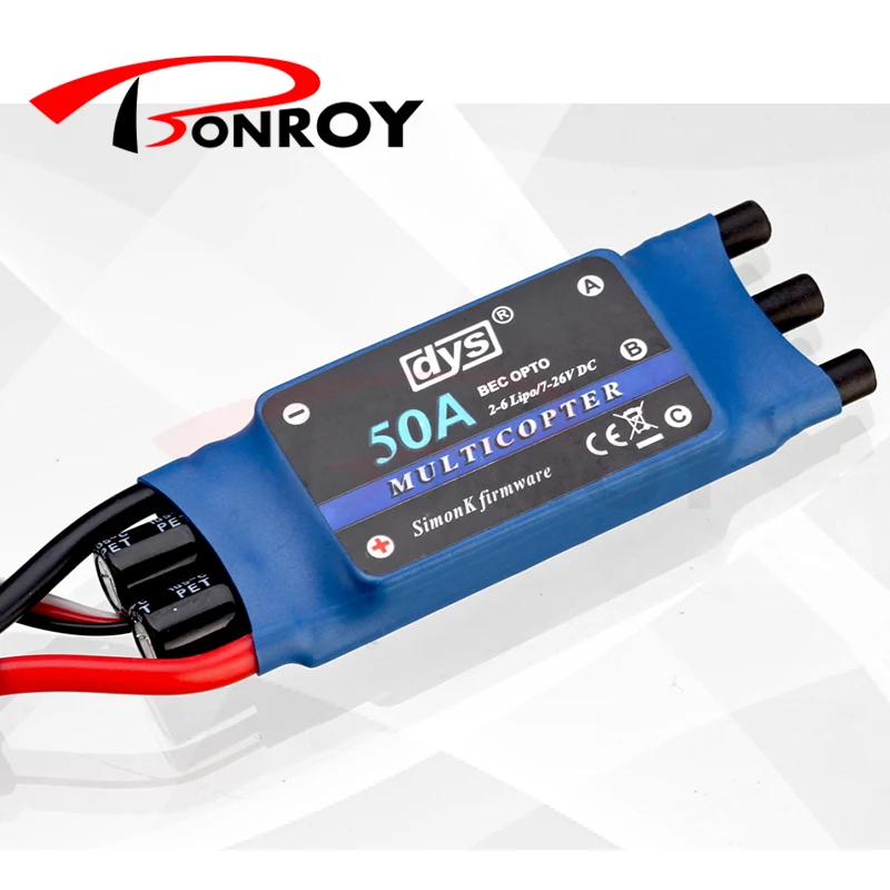

DYS 50A MB30050 2-6S Speed Controller (Simonk Firmware) ESC for Multicopter (connector edition) | V2 free shipping