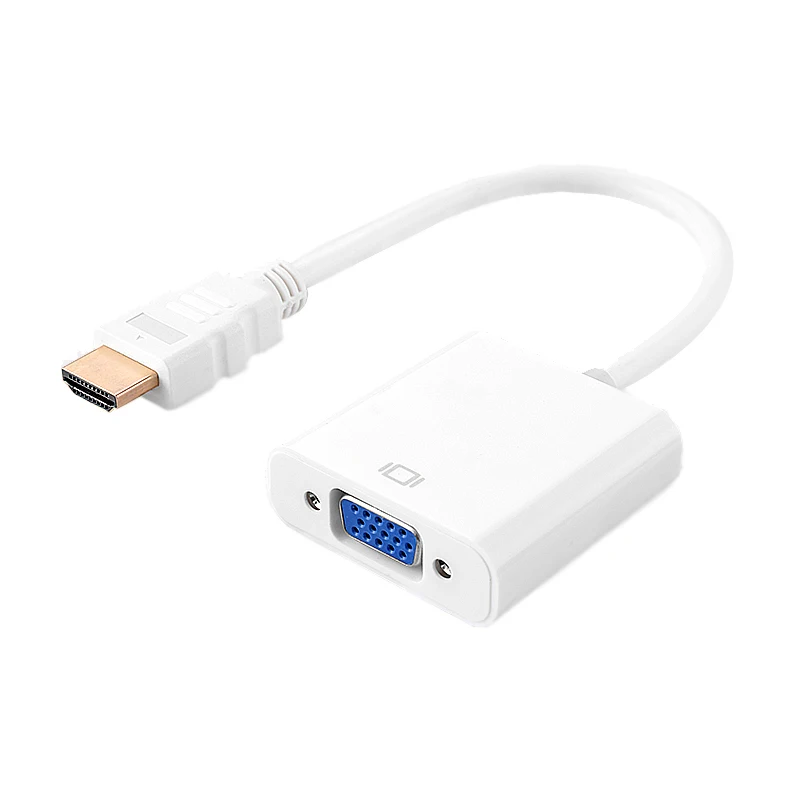 Portable 1080P HD Digital to Analog Video Audio For PC Laptop Tablet HDMI to VGA Adapter Male To Famale Converter Adapter