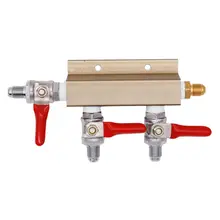 3-сторонний выход распределитель воздуха CO2 сплиттер газовый коллектор 1/" MFL на входе и выходе розлив по бочкам в отсутствие утечки