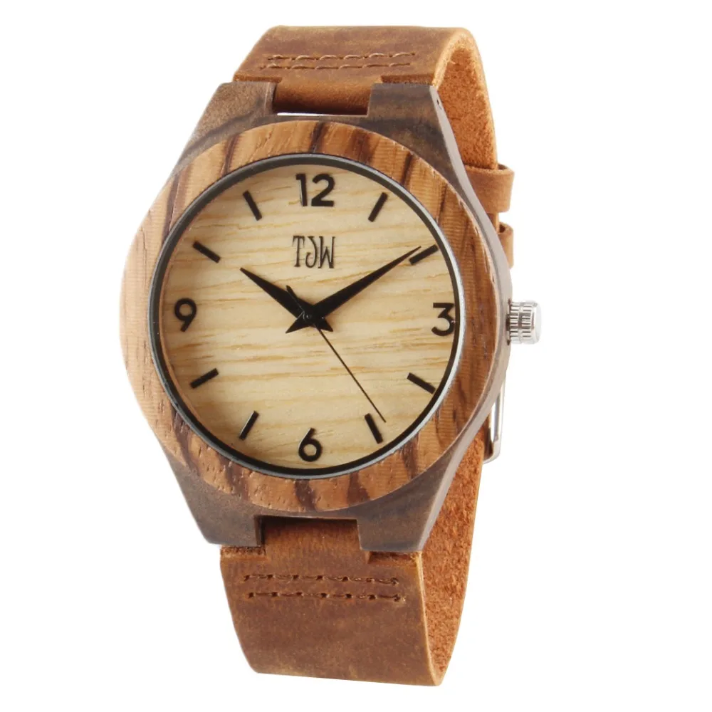 

TJW quartz watch new bamboo and wood belt watch men's watch can be customized