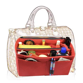 

Customized Felt ToteOrganizer (with Detachable Middle Zipper Bag)Bag in Bag/Wool Purse InsertOrganize/Cosmetic Diaper Handbag