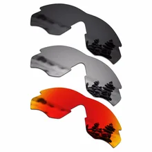 SmartVLT, 3 штуки, поляризованные солнцезащитные очки, Сменные линзы для солнцезащитных очков, оправа для Окли м2, невидимая, черная и серебристая, титановая и огненная, красная