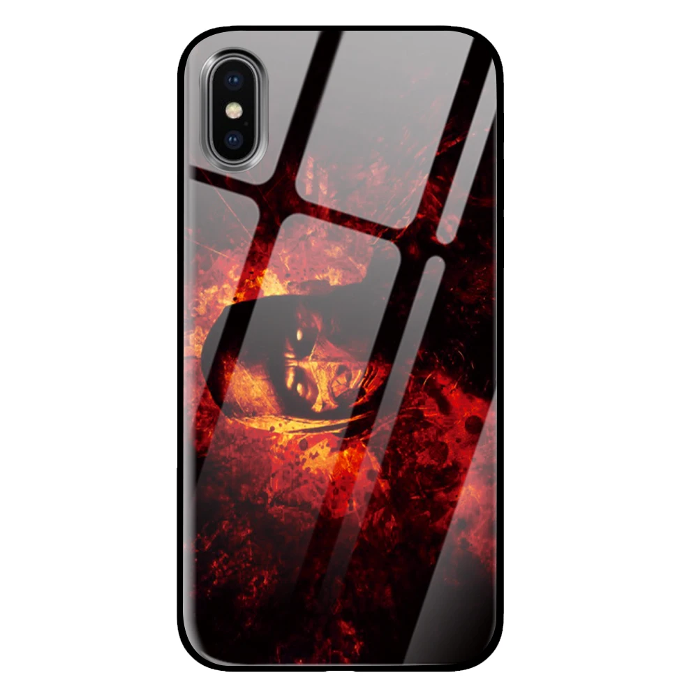 Mortal kombat закаленное стекло телефонные чехлы крышка для Apple iPhone 5 5S SE 6 6s 7 8 Plus X XS Max XR - Цвет: 12