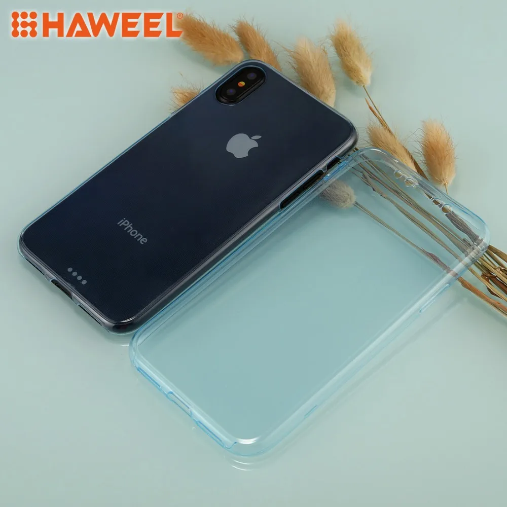 

HAWEEL Ultra-thin Double-sided Full Coverage Transparent TPU Case for iPhone XR / XS Max / X / 8P / 7P / 8 / 7 / 6 / 6s / 6P
