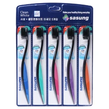 5 шт., зубная щетка для взрослых, средняя, мягкая, нежная, семейная, щетка для полости рта, гигиена, уход за зубами