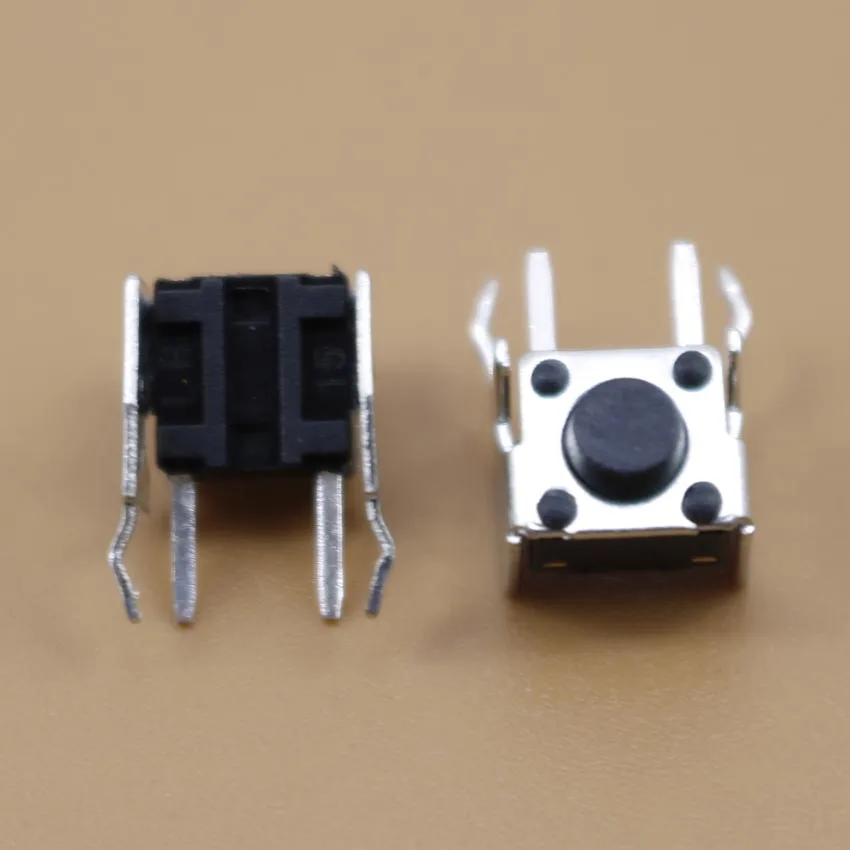 YuXi-택트 스위치 푸시 버튼, 6x6x5 6mm x 6mm x 5mm, 직각 h5 mm, 1 개입