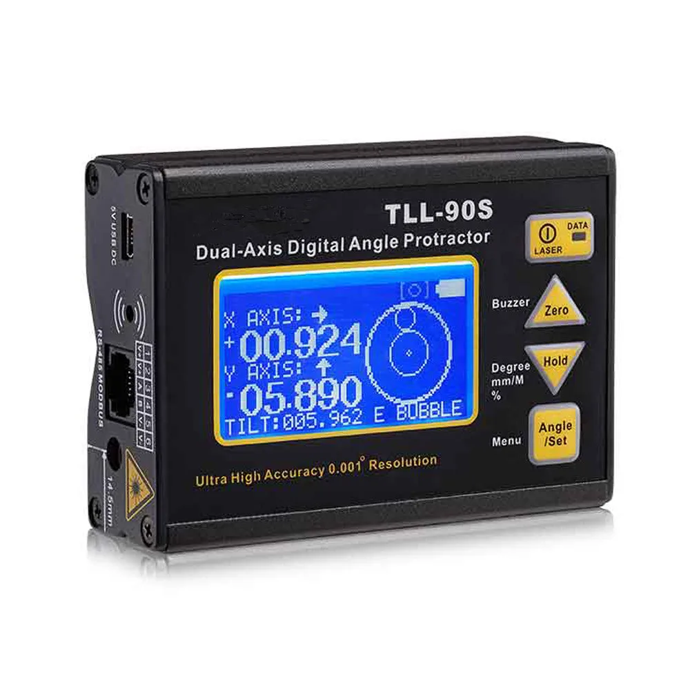 

High Precision Laser Level LCD Display Angle Meter Dual-axis Digital Laser Level Inclinometer Laser Level Tools Angle Meter