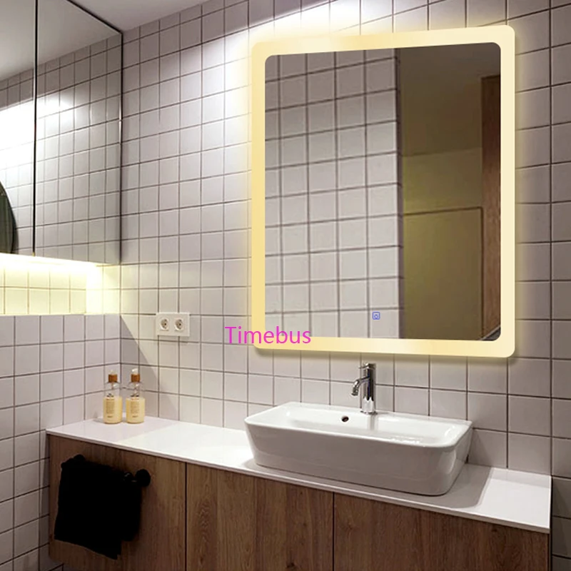 Европейский Ванная комната противотуманные Touch зеркало бра Туалет стене висит светодио дный Водонепроницаемый лампа Красота салон туалетный светодио дный настенные светильники бра светильник настенный