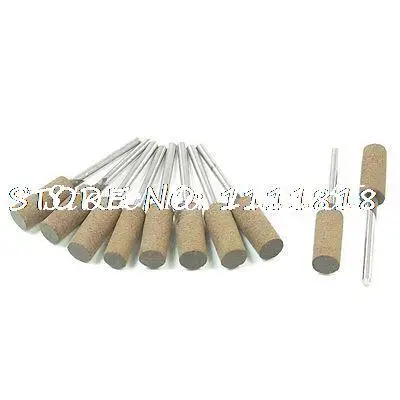 

3mm Dia Metal Shaft 8mm x 28mm Cylinder Rubber Polishing Wheel 10 Pcs