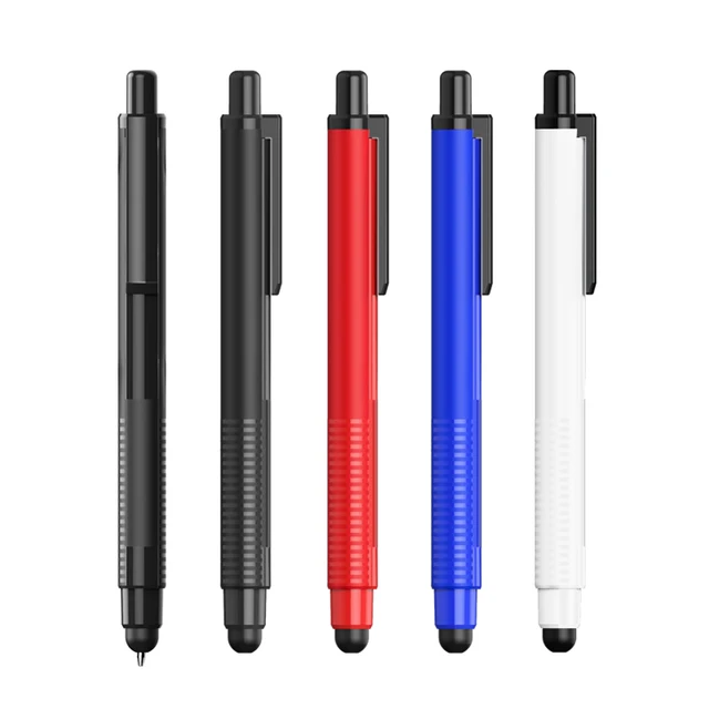 200 pcs/lot Innovation click pen with capacitive pen 2 in 1 pen for ipad