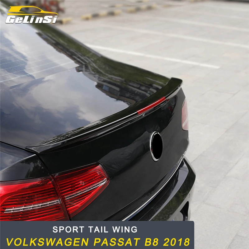 

GELINSI Rear Trunk Sport Spoiler Lip Tail Trunk Wing Trim Exterior Accessories For Volkswagen Passat B8 2018 Car Styling