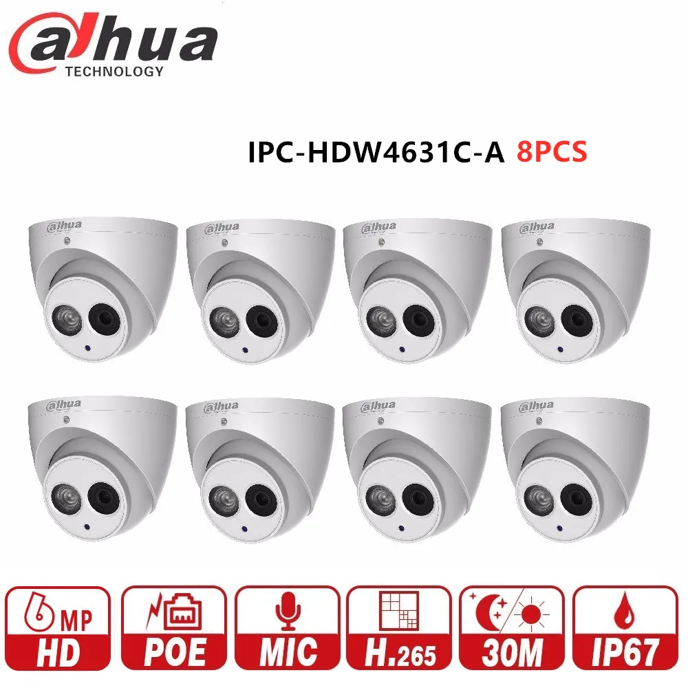 

Dahua 6MP IP Camera IPC-HDW4631C-A Upgrade From IPC-HDW4431C-A POE Network Mini Dome Cam Built-in MIC CCTV Camera Metal 8pcs/lot