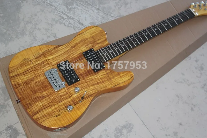 

Free Shipping Factory custom new tl Electric Guitar Natural color maple top 1 14