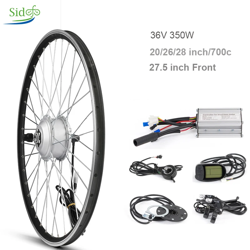Комплект для переоборудования Ebike переднее колесо 36 В 350 Вт бесщеточный втулочный