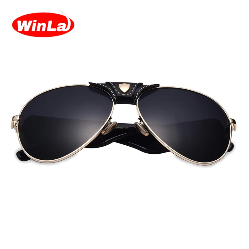 spesifikasi Winla Vintage Merek Desainer Kacamata Hitam Wanita Kacamata Lapisan Cermin Lensa Kacamata Hitam Kulit Dekorasi Bingkai Gafas De Sol WL1041