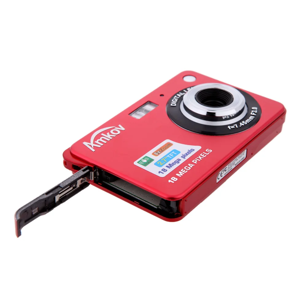 Amkov CDC32 2," TFT HD мини цифровая камера 18MP с 8-кратным зумом, видеокамера, мини-камера для захвата улыбки, анти-встряхивание, цифровая видеокамера
