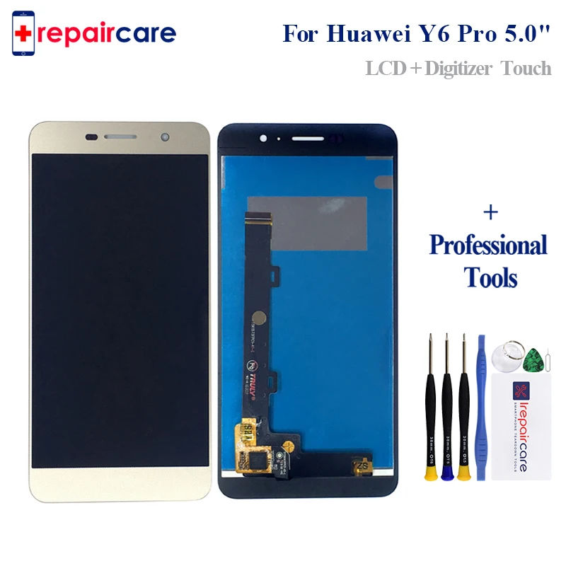 Оригинальный черный/белый/золотой для Huawei Y6 Pro мощный ЖК дисплей с дигитайзером