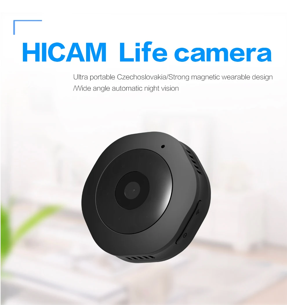 H6 wifi камера HD 1080p H.264 6 высокомощных ИК светодиодов скрытый светильник ночного видения умная Одежда для домашнего вождения велосипедный Регистратор