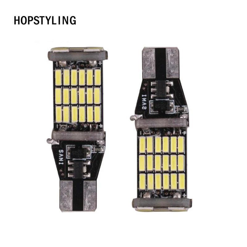 Комплект из 2 предметов T15 W16W 921 912 1200Lm 4014 SMD Светодиодная лампа с can-шиной без ошибок OBC автомобиля резерв светодиодные фонари заднего фонаря Белый супер яркий свет