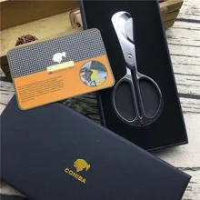 Курильщик резак для сигар из нержавеющей стали Cohiba нож для сигар с подарочной коробкой аксессуары для сигар нож для сигар
