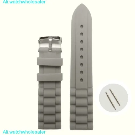 20mm Grey Color Silicone Jelly Rubber Ladies Men Watch Band Straps WB1002D20JB