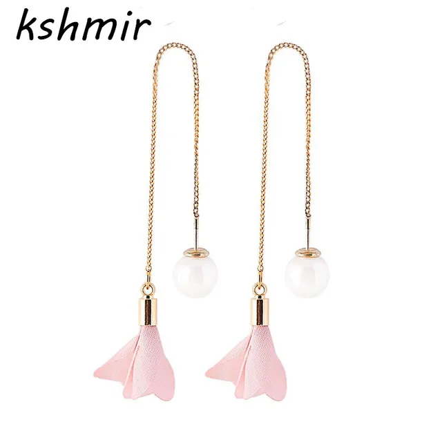 Ms Pearl Flower Lovely Earrings Night Long Eardrop Ms Pearl Flower Lovely Earrings Night Long Eardrop Restoring Ancient Ways Fashion Gift