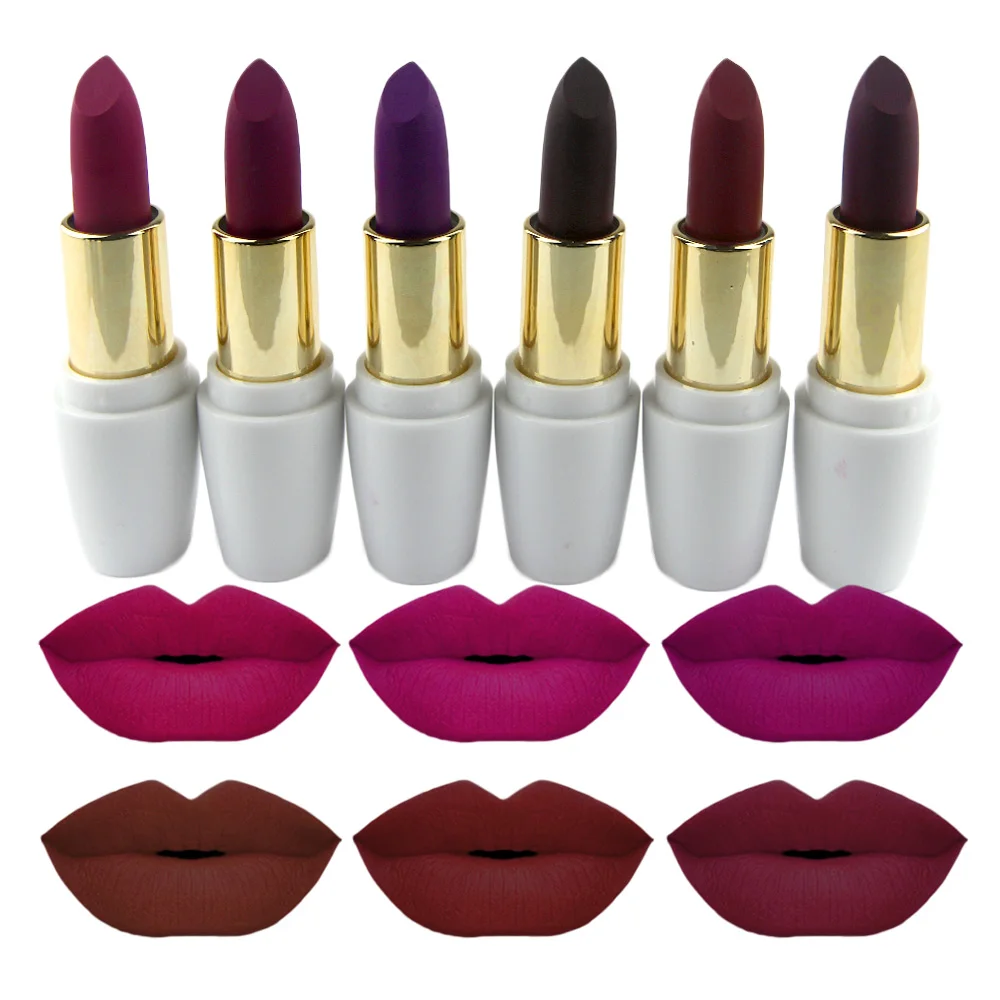 

2018 New 24 Colors Lipstick Matte Cosmetic Waterproof Long Lasting Pigment Velvet ZD Brand Sexy Red Lip Matte Lipstick L075
