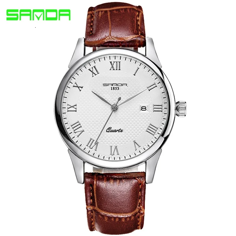 

2017 Luxury Men's Watch Fashion Quartz-watch Waterproof Man Watches 2016 Brand Luxury Relojes Hombre Leather Relogios masculinos