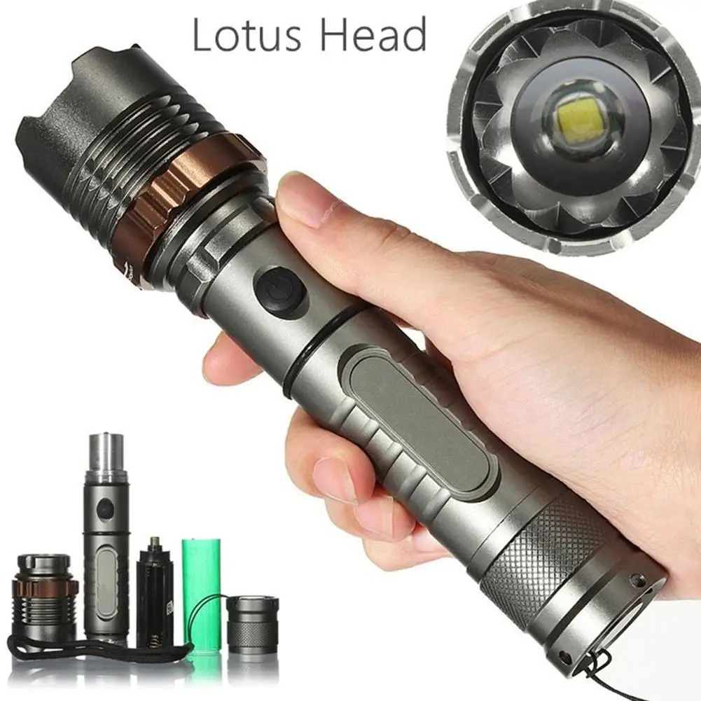 

Elfeland Tactical Military T6 Flashlight LED Battery Power Zoomable Torch Aluminum Alloy Lightweight and portable, easy to carry