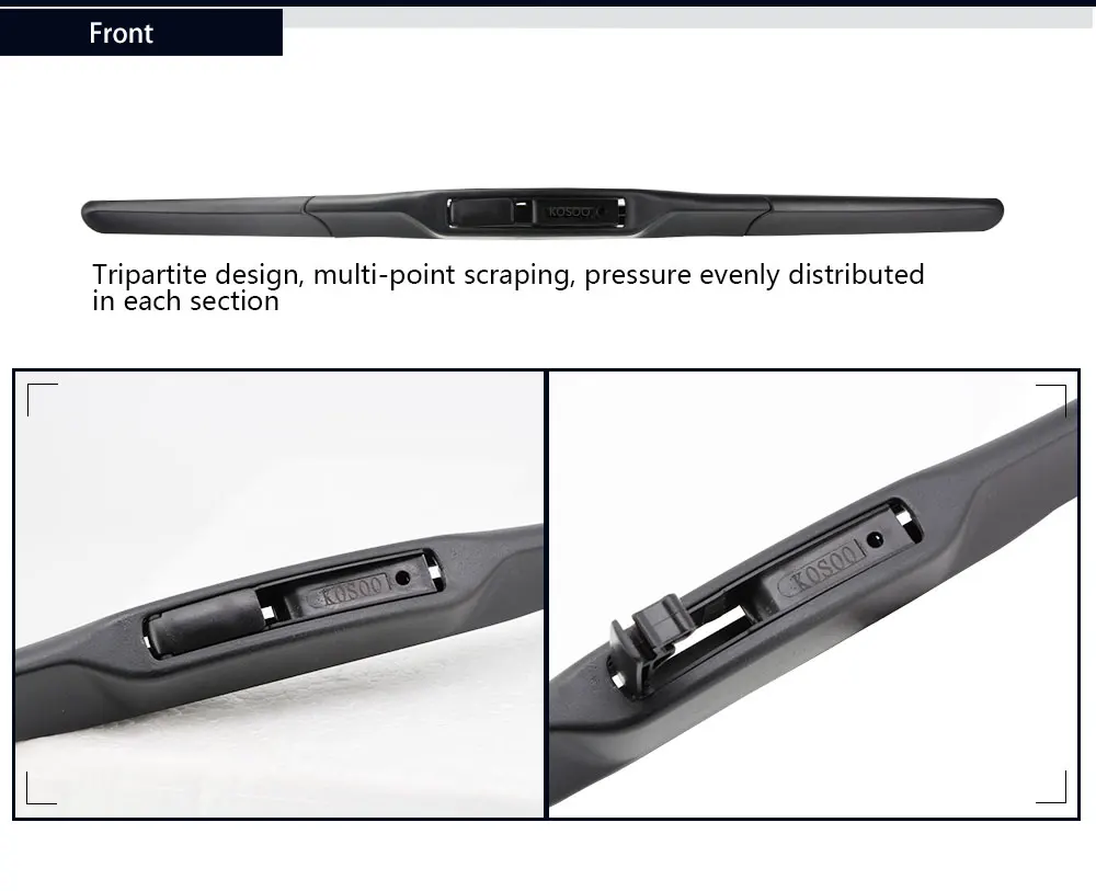 KOSOO Wiper Blade Universal U J Hook 14
