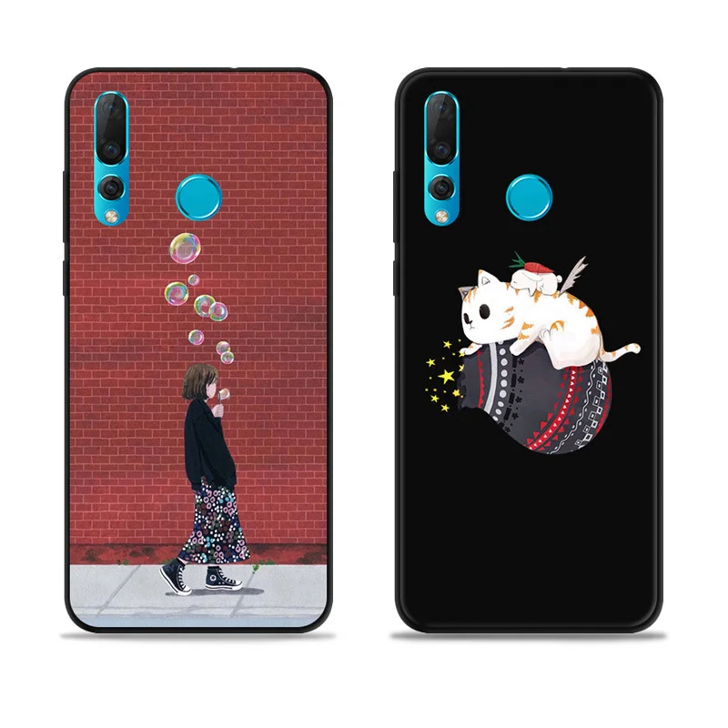 Чехол для huawei Nova 4 VCE AL00 Капа крышка красивая девушка противоударный мягкий ТПУ